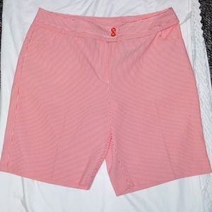 NWT EP Pro Women's Pink Striped Golf Shorts Size 16